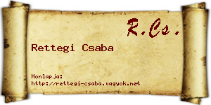 Rettegi Csaba névjegykártya